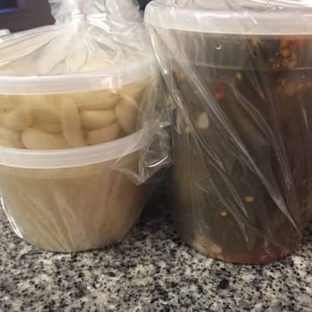 Pickle Guys - Quart of Spicy Pickles. 1/2 pints of garlic and sour kraut - Specialty Food Near Me - New York, New York Pickle Guys - Quart of Spicy Pickles. 1/2 pints of garlic and sour kraut - Specialty Food Near Me - New York, New York