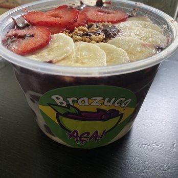Brazuca Acaí - Açaí bowl with light condensed milk, granola, banana, strawberries and powered milk. - Juice Bars & Smoothies Near Me - Richmond, California Brazuca Acaí - Açaí bowl with light condensed milk, granola, banana, strawberries and powered milk. - Juice Bars & Smoothies Near Me - Richmond, California