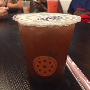 Quickly Boba Tea - Champagne flavored tea with boba - meh - Bubble Tea Near Me - Orlando, Florida