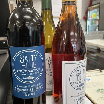 Salty Blue Fish & Chips - Their own wine - Seafood Near Me - Renton, Washington Salty Blue Fish & Chips - Their own wine - Seafood Near Me - Renton, Washington