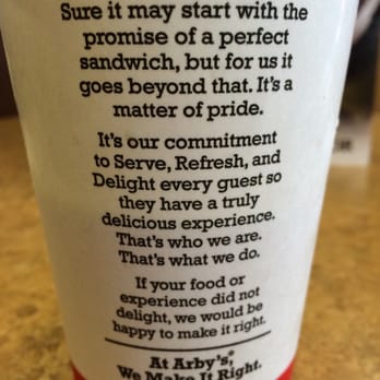 Arby's - Arby's promise-2015 - Fast Food Near Me - Ocala, Florida