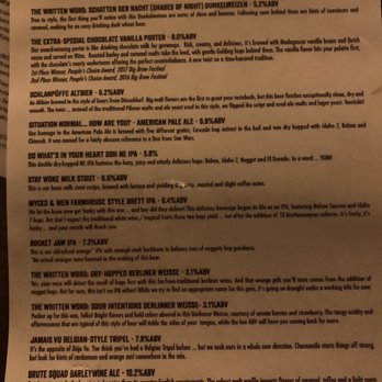 Two Ton Brewing - Menu (errors in the German, not proofread) - Breweries Near Me - Kenilworth, New Jersey