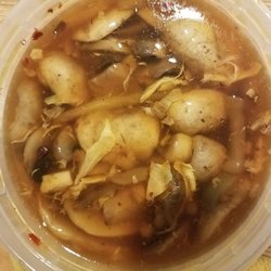 New Asia - Meatless Hot and Sour Soup that was LOADED with mushrooms