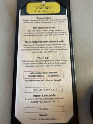 Menu photo 3 FAFO Kitchen Silverdale, WA