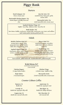 Menu photo 1 Piggy Bank Beacon, NY