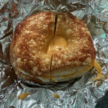 Bagels & Beyond - Swiss bagel: egg and cheese! - Bagels Near Me - Beach Haven, New Jersey