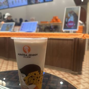 Auntea Jenny - Peach Oolong Fresh Milk Tea Daifuku - Bubble Tea Near Me - San Gabriel, California