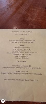 Menu photo 6 Moon & Turtle Hilo, HI Menu photo 6 Moon & Turtle Hilo, HI