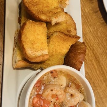 BJ's Restaurant & Brewhouse - Garlic Shrimp With Parmesan Toast. Love it very light yet yum - Pizza Near Me - Sterling Heights, Michigan BJ's Restaurant & Brewhouse - Garlic Shrimp With Parmesan Toast. Love it very light yet yum - Pizza Near Me - Sterling Heights, Michigan
