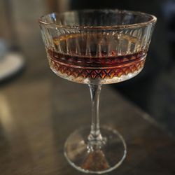 J Hollingers Watermans Chophouse - Mezcal Manhattan