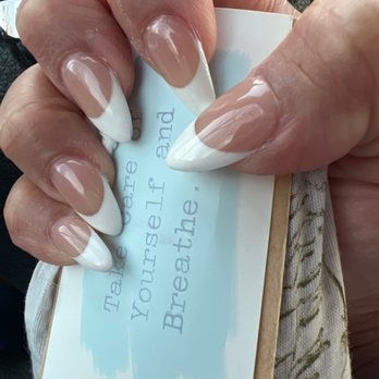 Nails Haven - French tips with almond shape - Nail Salons Near Me - San Jose, California Nails Haven - French tips with almond shape - Nail Salons Near Me - San Jose, California