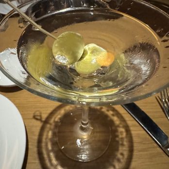 Lure Fishbar - Grey Goose Martini w/Blue Cheese Stuffed Olives. - Bars Near Me - Chicago, Illinois Lure Fishbar - Grey Goose Martini w/Blue Cheese Stuffed Olives. - Bars Near Me - Chicago, Illinois