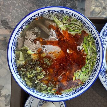 Calan Beef Noodle - Combo A + hand pulled noodle with pickled sour mustard in beef soup ($19.99) - Chinese Near Me - Calgary, Alberta