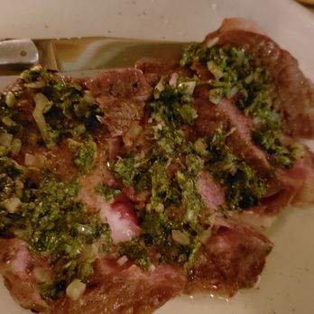 Manuela - 30 day dry aged Holstein ribeye, tallow chimichurri ($48.00) - New American Near Me - Los Angeles, California