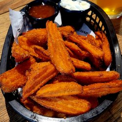 Beer Deluxe - Sweet Potato Chips $17.00AUD (12/16/24). @BeerDeluxeFedSquare @Fed.Square @CityOfMelbourne #Australia #Traveling #Exploring #Beer