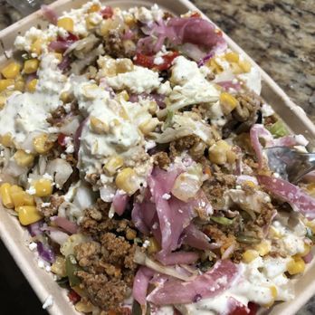 Condado Tacos - Bowl with black beans, rice, dbl chorizo, pickled onions, cheese, slaw, corn salsa... - Tacos Near Me - Franklin, Tennessee Condado Tacos - Bowl with black beans, rice, dbl chorizo, pickled onions, cheese, slaw, corn salsa... - Tacos Near Me - Franklin, Tennessee