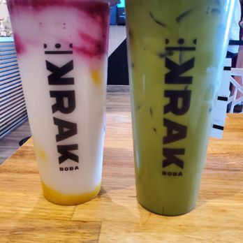 Krak Boba - Dragon Slayer is bomb! Seaside Green Thai Tea not my favorite - Bubble Tea Near Me - Corona, California