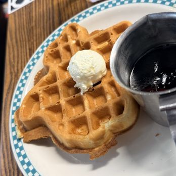 Vickery Cafe - Texas Shaped Belgian Waffle - American Near Me - Fort Worth, Texas