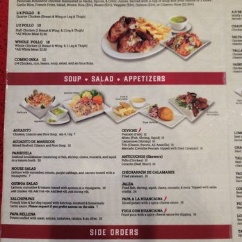 El Pollo Inka - Menu as of 10/27/22 - Peruvian Near Me - Lawndale, California El Pollo Inka - Menu as of 10/27/22 - Peruvian Near Me - Lawndale, California