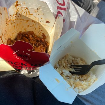Pick Up Stix Fresh Asian Flavors - Halfway through my Kung pao and rice already full - Chinese Near Me - El Cajon, California