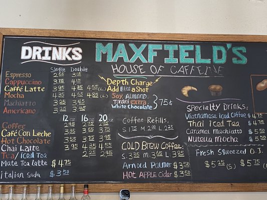 Menu photo 2 Maxfield's House of Caffeine San Francisco, CA