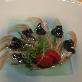Asanebo - halibut sashimi with black truffles - Sushi Bars Near Me - Studio City, California Asanebo - halibut sashimi with black truffles - Sushi Bars Near Me - Studio City, California
