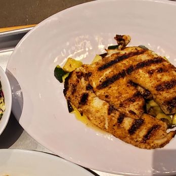 California Fish Grill - Tilapia w/ Seasoned Olive Oil, with a side of Kaleslaw & Diced Zucchini & Rosemary - Seafood Near Me - El Cerrito, California California Fish Grill - Tilapia w/ Seasoned Olive Oil, with a side of Kaleslaw & Diced Zucchini & Rosemary - Seafood Near Me - El Cerrito, California