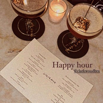 Clarkwood - Espresso martinis with a roasted marshmallow were to die for! - Bars Near Me - Houston, Texas Clarkwood - Espresso martinis with a roasted marshmallow were to die for! - Bars Near Me - Houston, Texas