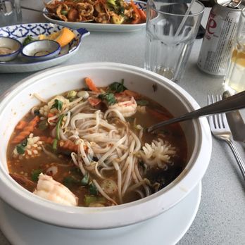 Thai Plate - Seafood Tom Yum with Noodles - Thai Near Me - Orillia, Ontario