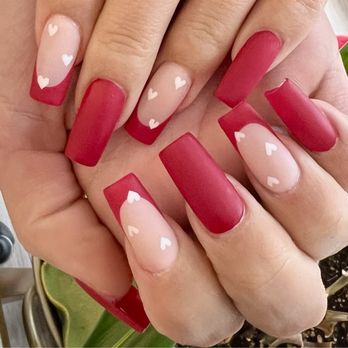 Polished Nail Lounge - Valentines Day nail set - Nail Salons Near Me - Orange, California Polished Nail Lounge - Valentines Day nail set - Nail Salons Near Me - Orange, California