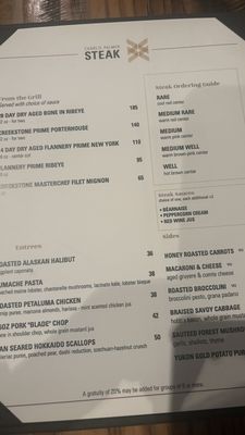 Menu photo 2 Charlie Palmer Steak Napa, CA
