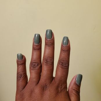 Sky Nails & Spa - Not the best background to show the color but the work is well done! - Nail Salons Near Me - Jackson, Michigan