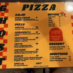 Ghost Runner Pizza - Menu