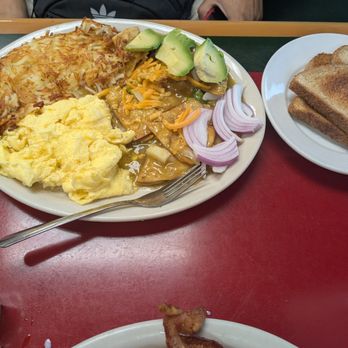 Jay Jay Cafe II - Chilli quilles and eggs and hash brown with toast - Cafes Near Me - Arlington, Texas Jay Jay Cafe II - Chilli quilles and eggs and hash brown with toast - Cafes Near Me - Arlington, Texas