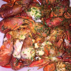 AJ's Seafood - Garlic crawfish.. Yum!
