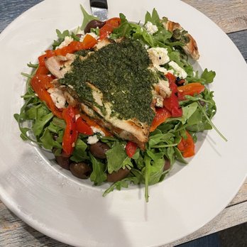 The Palm House - Pesto Grilled Chicken and Arugula Salad- great portion size - American Near Me - Juno Beach, Florida