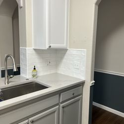 Jcustom Stone - Backsplash by sink.