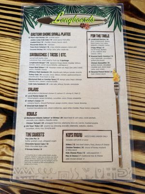 Menu photo 2 Longboards Tiki Beach Grille Cocoa Beach, FL