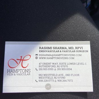 Hamptons Vein & Vascular - Their card. - Phlebologists Near Me - Westfield, New Jersey Hamptons Vein & Vascular - Their card. - Phlebologists Near Me - Westfield, New Jersey