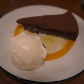 Camelia - Coconut Ice Cream with Chocolate Souffle Tart - French Near Me - Los Angeles, California