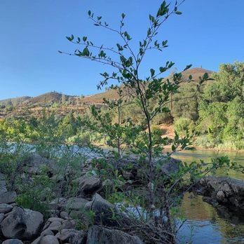 Action Whitewater Adventures - Campground - View of the river just a few steps behind our tent - Rafting/Kayaking Near Me - Lotus, California Action Whitewater Adventures - Campground - View of the river just a few steps behind our tent - Rafting/Kayaking Near Me - Lotus, California