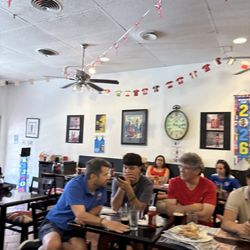 The British Embassy Fish and Chips - Excited soccer fans