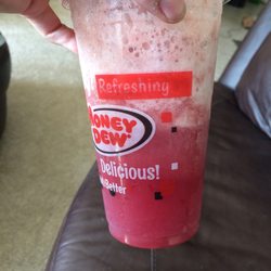 Honey Dew Donuts - My undrinkable strawberry banana "smoothie" that they put redbull in with out asking.