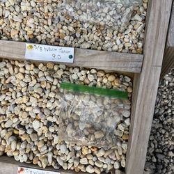 CG Landscape Supply - Their display with a ziploc bag of what was delivered last year (3/8) and bottom ziploc bag of what we received yesterday.