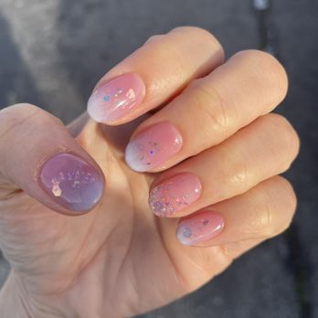Utopia Beauty Salon - Gel jelly nail ombré and glitter - Nail Salons Near Me - Arcadia, California