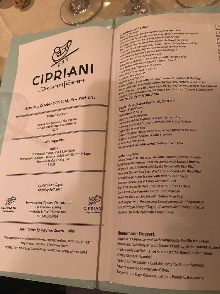 Cipriani Downtown Order Food Online 227 Photos 308 Reviews Cipriani Downtown Order Food Online