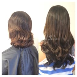 Krista Bradford Salon - Hair Extensions and Color before & after