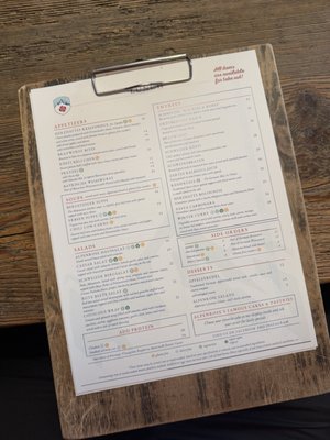 Menu photo 8 Alpenrose Vail Vail, CO