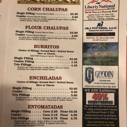 Navarretes Mexican Food - Menu as of 06/18