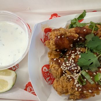 Tender Crush - 32ND ST BBQ TENDERS w/ BUTTERMILK DILL SAUCE - Chicken Shop Near Me - New York, New York Tender Crush - 32ND ST BBQ TENDERS w/ BUTTERMILK DILL SAUCE - Chicken Shop Near Me - New York, New York